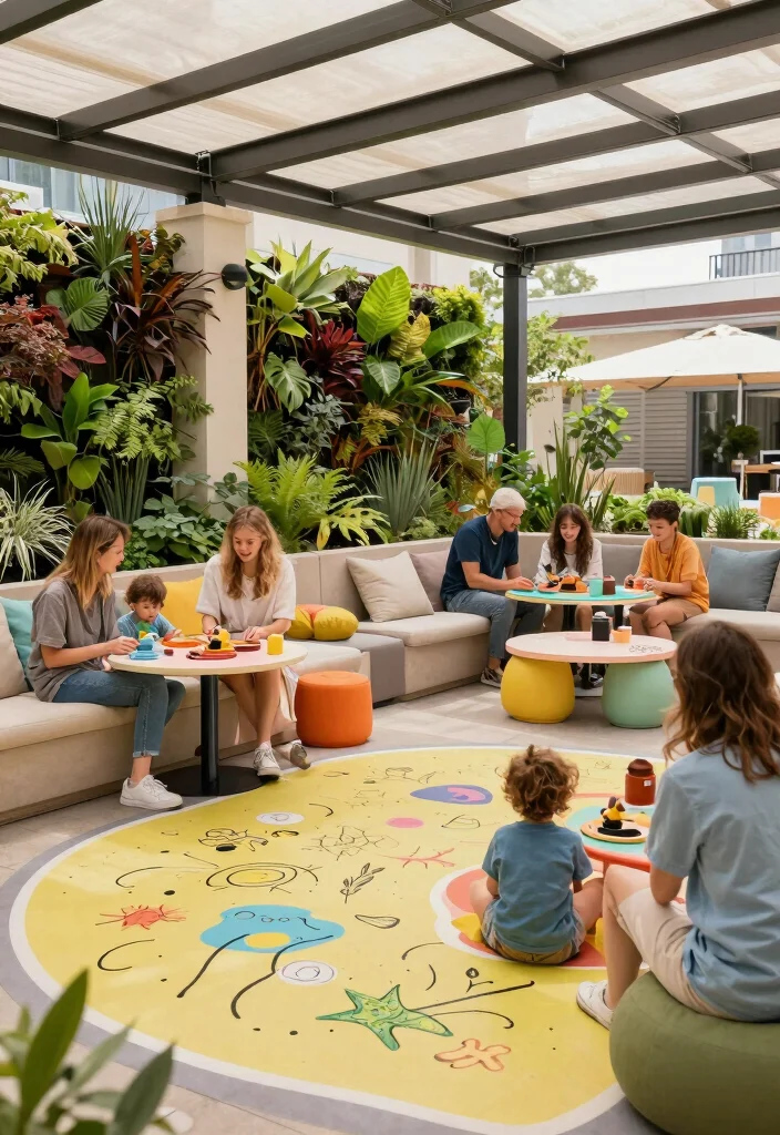 10 Extended Covered Patio Ideas for Entertaining Guests 9. Family Friendly Fun with Play Areas 0