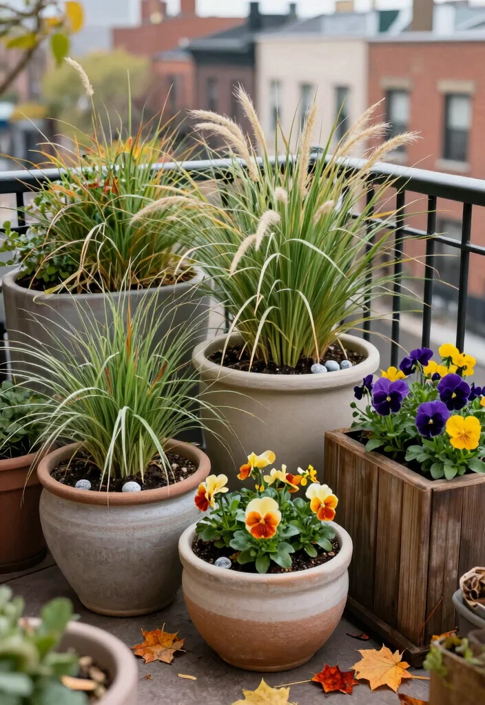 10 Fall Planter Ideas for Cozy Seasonal Decor 1. Layered Textures with Ornamental Grasses 0