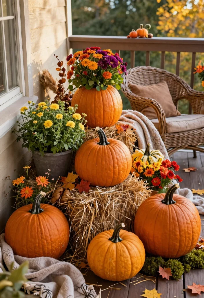 10 Fall Planter Ideas for Cozy Seasonal Decor 2. Cozy and Inviting Pumpkin Planters 0