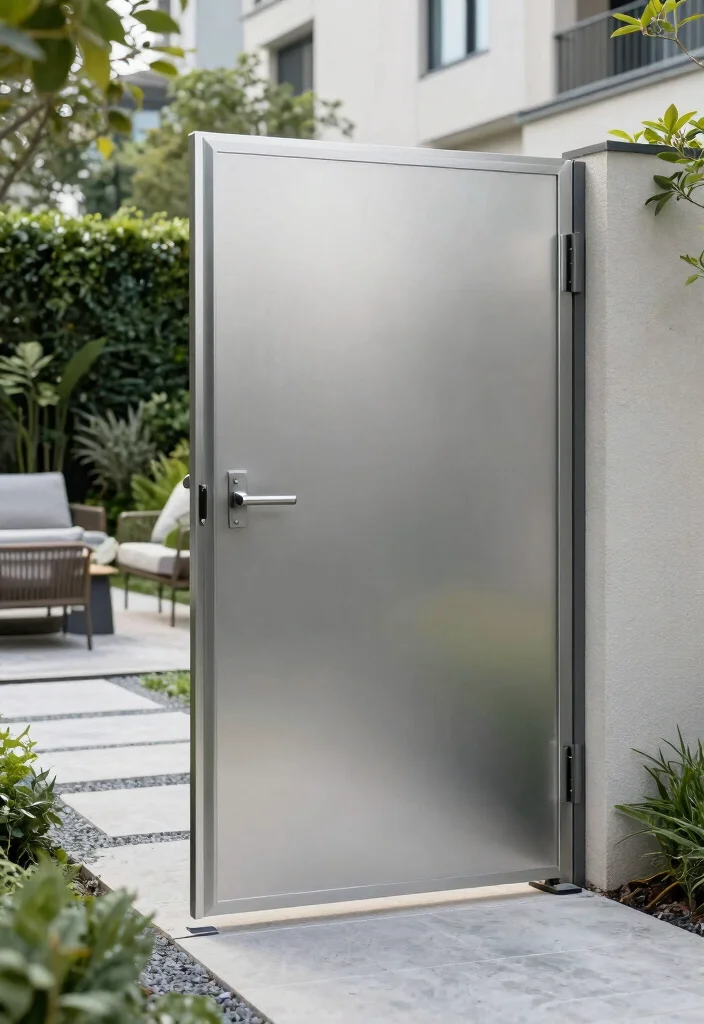 10 Fence Gate Ideas That Combine Function and Design 3. Modern Minimalist Gates Sleek and Stylish 0