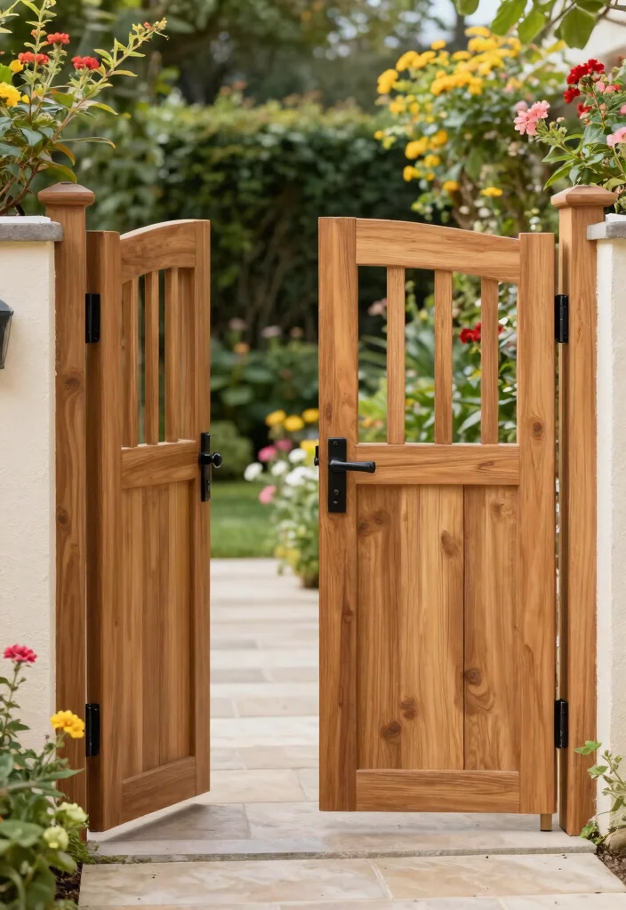 10 Fence Gate Ideas That Combine Function and Design 8. Foldable or Bi fold Gates for Space Efficiency 0