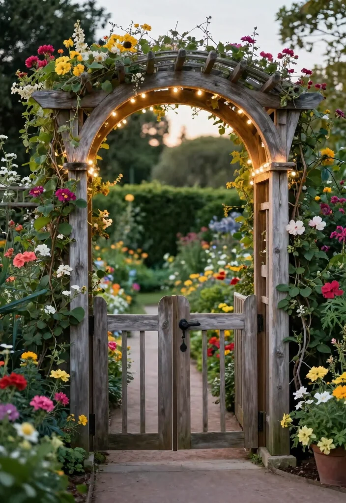 10 Fence Gate Ideas That Combine Function and Design 9. Fence Gates with Decorative Arbors 0