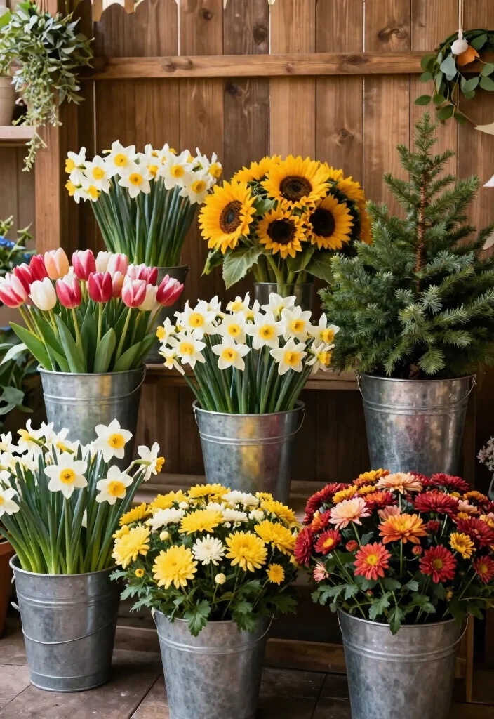 10 Five Gallon Bucket Planter Ideas for Budget Growing 60 10 Five Gallon Bucket Planter Ideas for Budget Growing 10. Seasonal Bucket Display 0