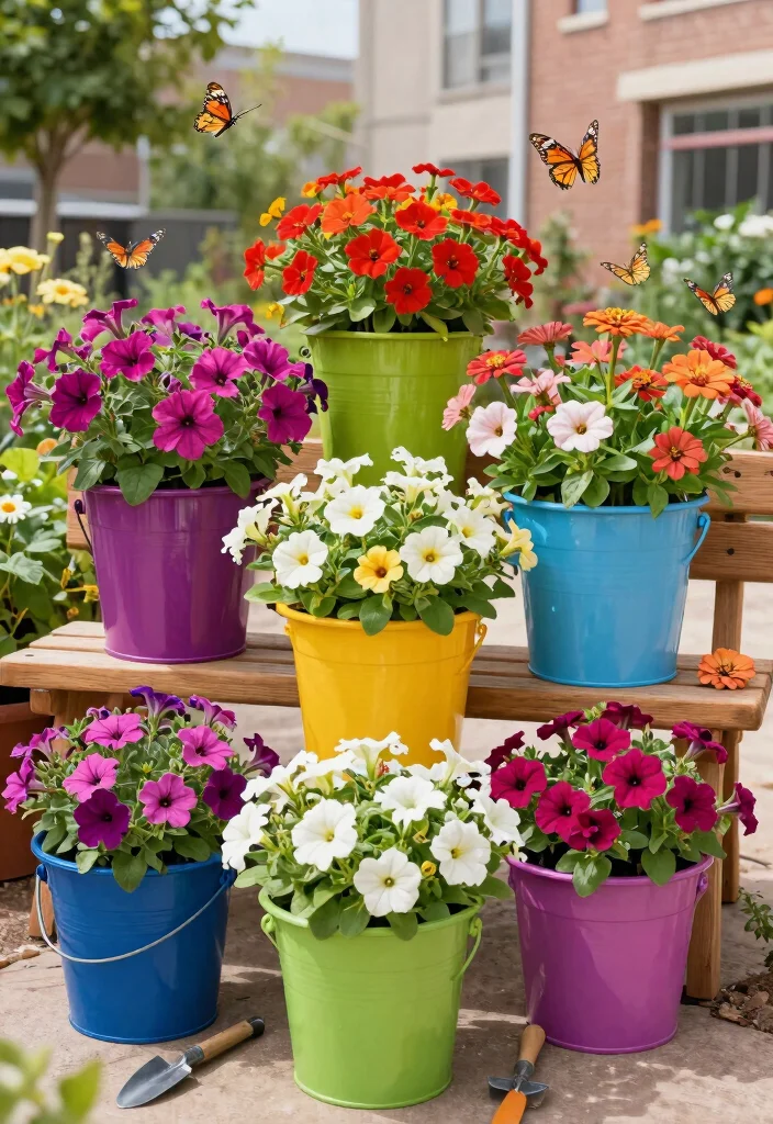 10 Five Gallon Bucket Planter Ideas for Budget Growing 4 10 Five Gallon Bucket Planter Ideas for Budget Growing 4. Flower Power Colorful Blooms 0