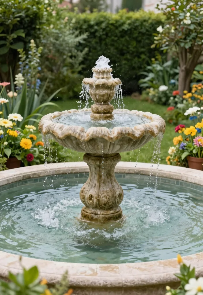 10 French Patio Ideas for Classic European Style 10. Water Features for Tranquility 0