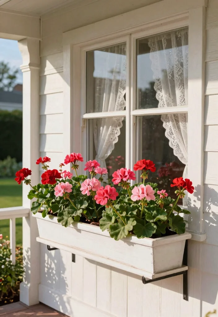 10 Geranium Planter Ideas for Classic Color 6. Charming Window Boxes 0