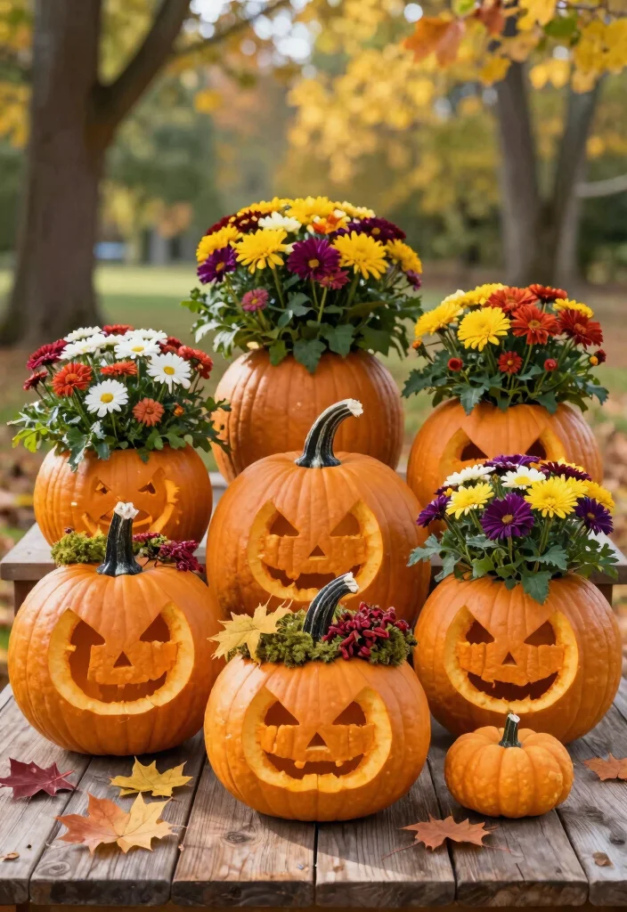 10 Halloween Planter Ideas for Seasonal Outdoor Decor 1 10 Halloween Planter Ideas for Seasonal Outdoor Decor 1. Pumpkin Spice Planters 0