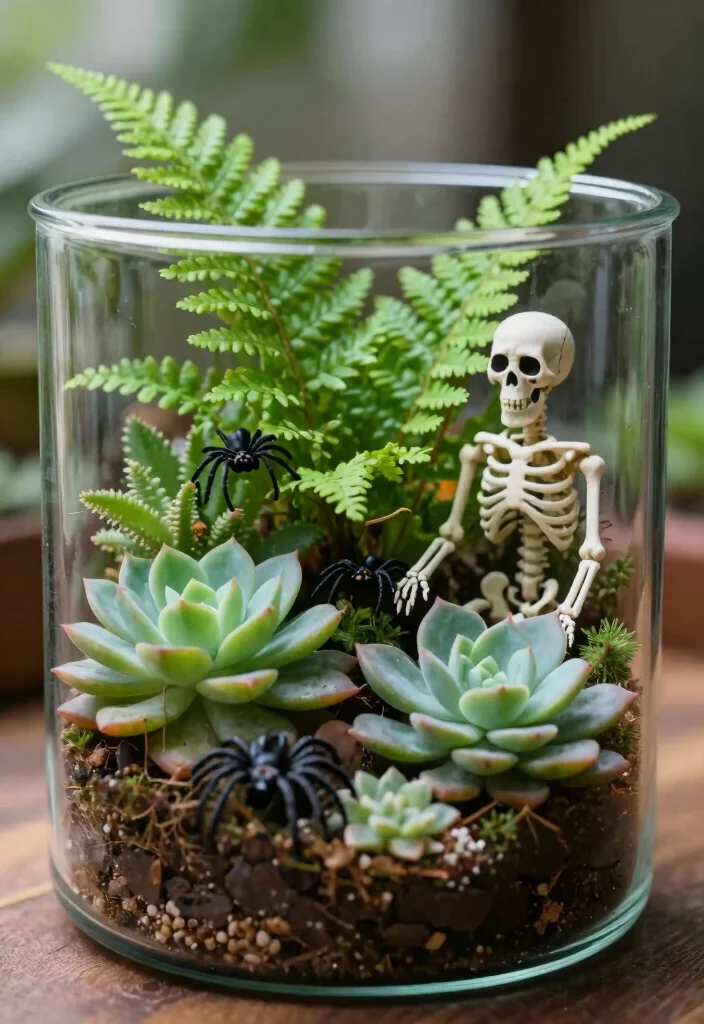 10 Halloween Planter Ideas for Seasonal Outdoor Decor 3 10 Halloween Planter Ideas for Seasonal Outdoor Decor 3. Creepy Crawler Terrariums 0