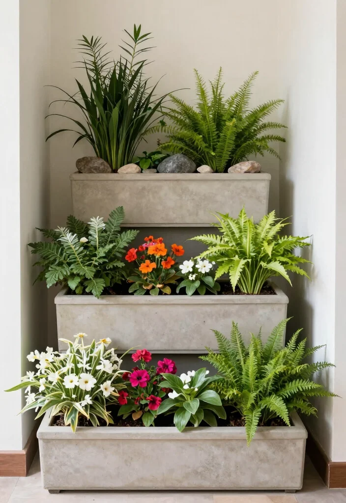 10 Indoor Planter Box Ideas for Stylish Green Interiors 6. Multi Tiered Planter Boxes 0