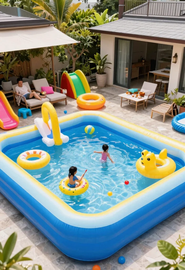 10 Inflatable Pool Backyard Ideas for Easy Summer Fun 44 10 Inflatable Pool Backyard Ideas for Easy Summer Fun 43
