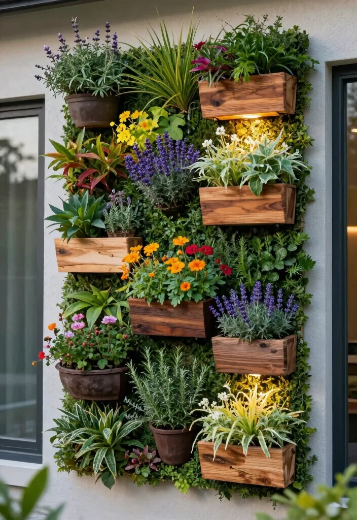 10 Narrow Backyard Ideas to Maximize Long Spaces 1. Vertical Garden Wall 0