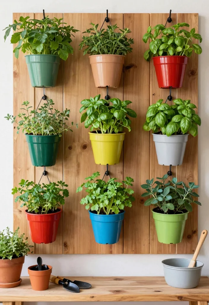 10 Narrow Backyard Ideas to Maximize Long Spaces 5. Vertical Herb Garden 0