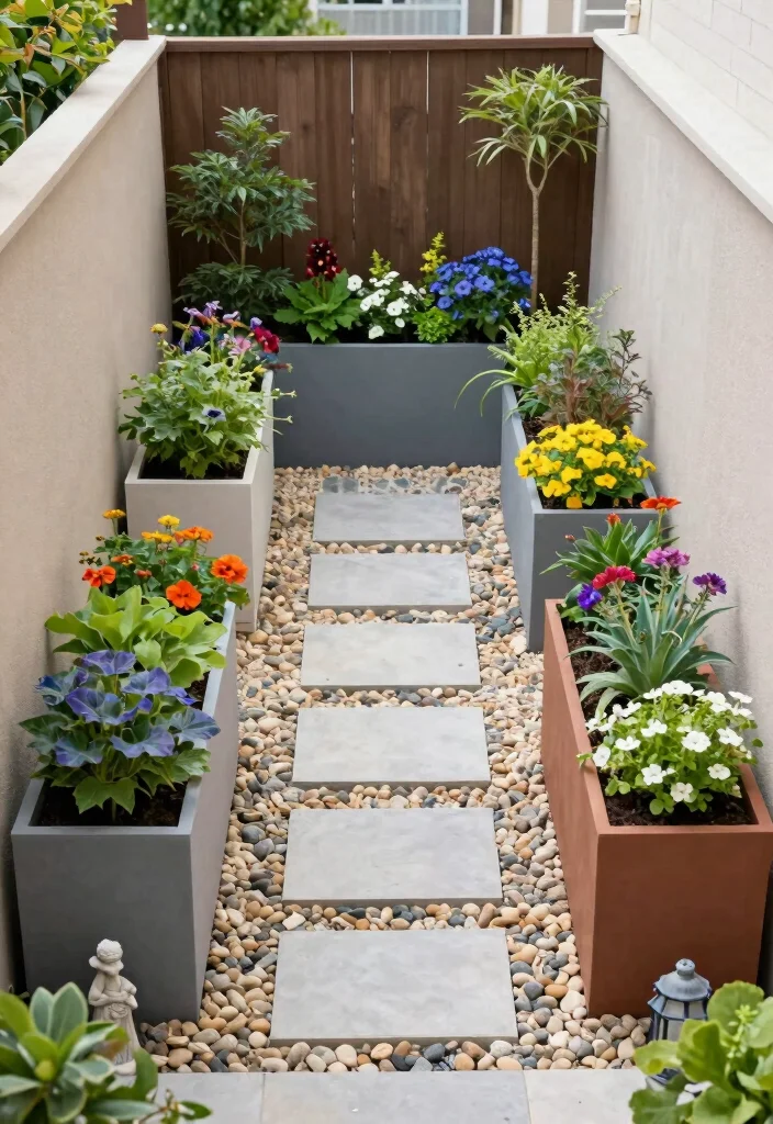 10 Narrow Backyard Ideas to Maximize Long Spaces 6. Modular Planters 0
