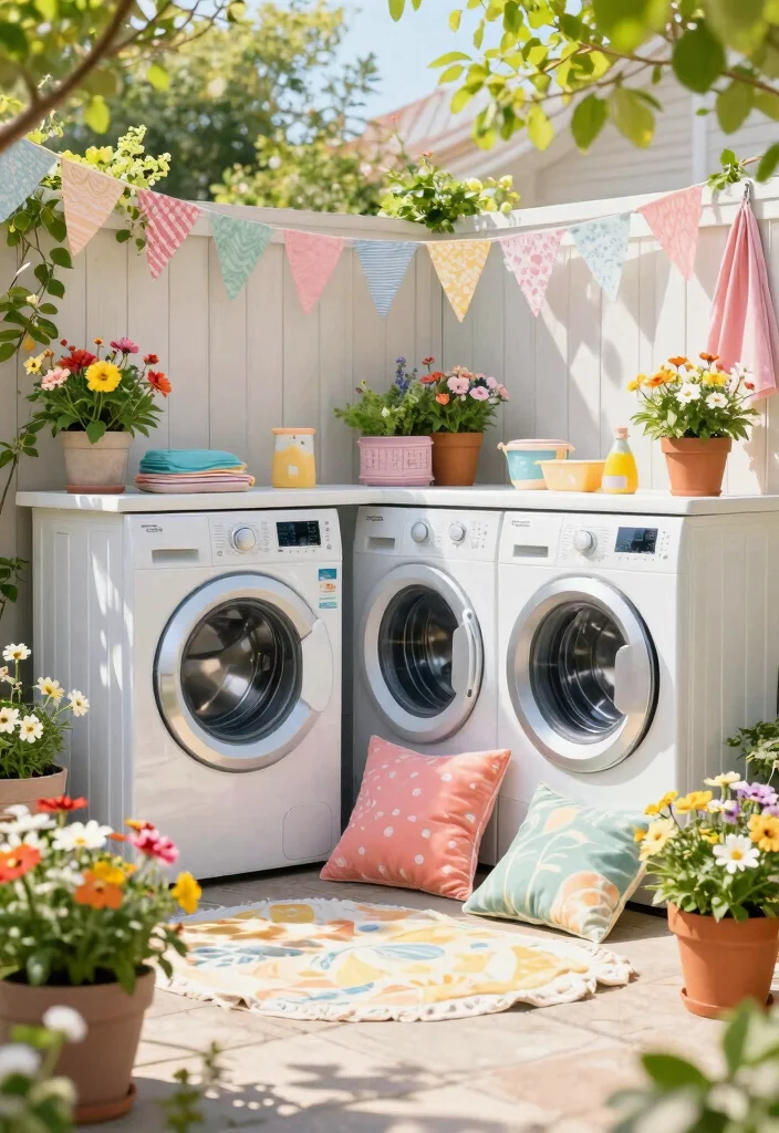 10 Outdoor Patio Laundry Room Ideas for Practical Living 60 10 Outdoor Patio Laundry Room Ideas for Practical Living 10. Seasonal Dcor for Your Laundry Space 0