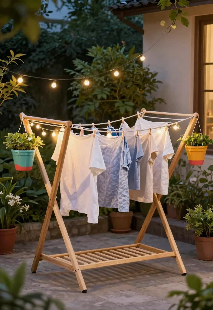 10 Outdoor Patio Laundry Room Ideas for Practical Living 3 10 Outdoor Patio Laundry Room Ideas for Practical Living 3. Stylish Outdoor Drying Rack 0