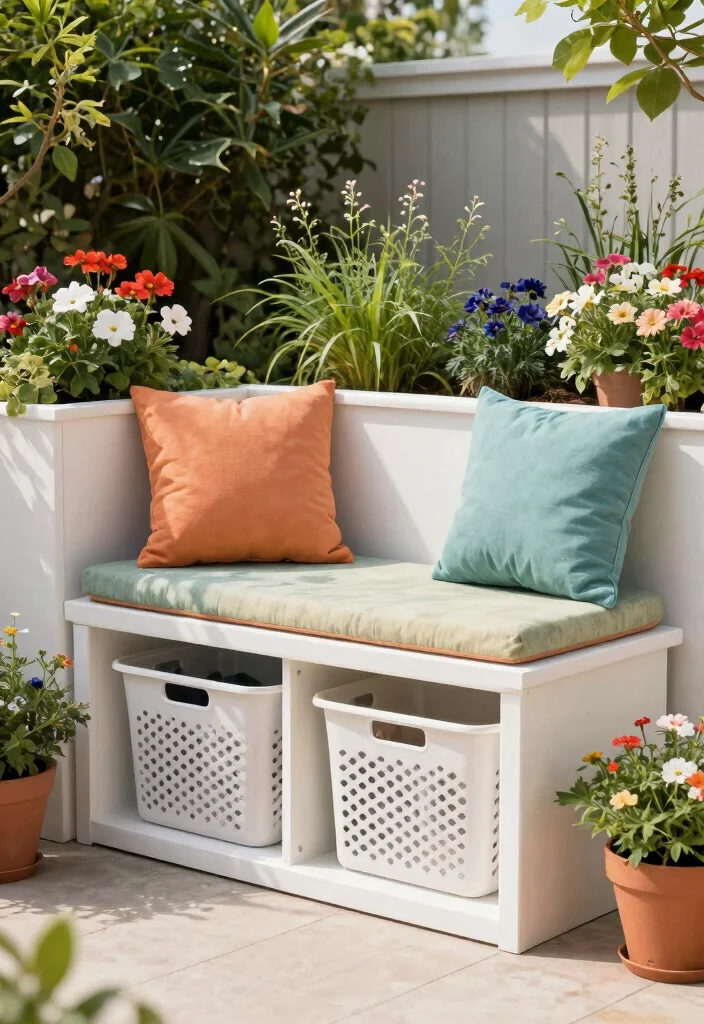 10 Outdoor Patio Laundry Room Ideas for Practical Living 25 10 Outdoor Patio Laundry Room Ideas for Practical Living 5. Integrated Bench and Laundry Baskets 0