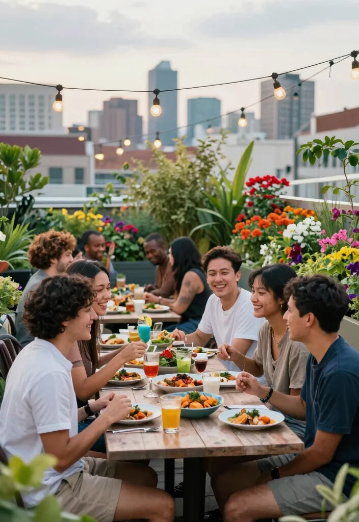10 Outdoor Rooftop Patio Ideas for Urban Living 10. Community and Connectivity Share Your Rooftop 0