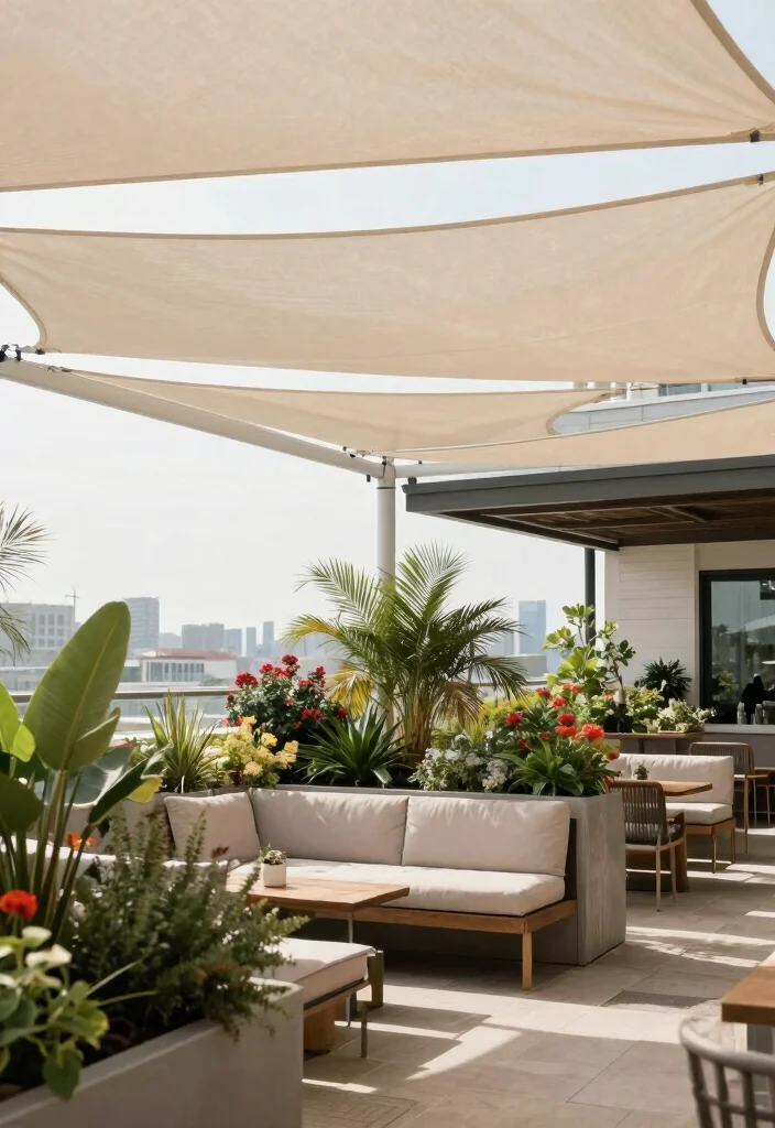 10 Outdoor Rooftop Patio Ideas for Urban Living 9. Shade Solutions Keeping Cool in the Heat 0