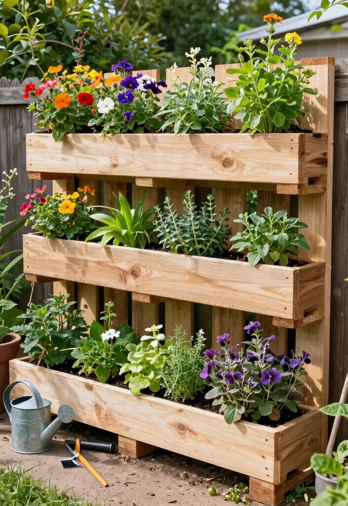 10 Pallet Fence Ideas for Affordable DIY Outdoor Projects 1. Vertical Pallet Garden Fence 0