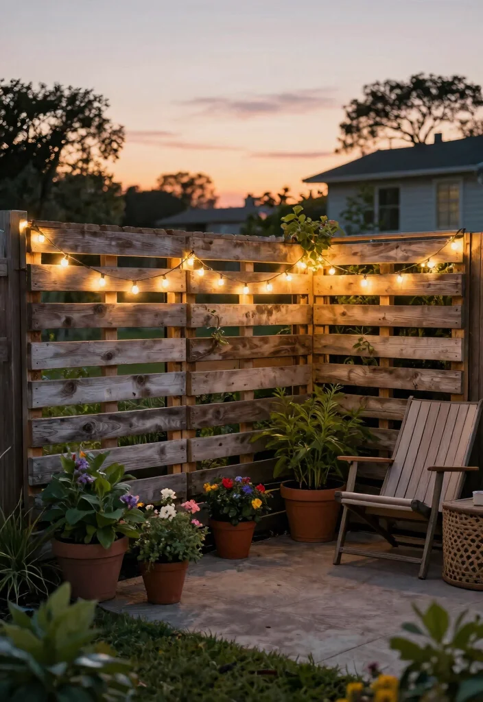 10 Pallet Fence Ideas for Affordable DIY Outdoor Projects 2. Rustic Pallet Privacy Fence 0