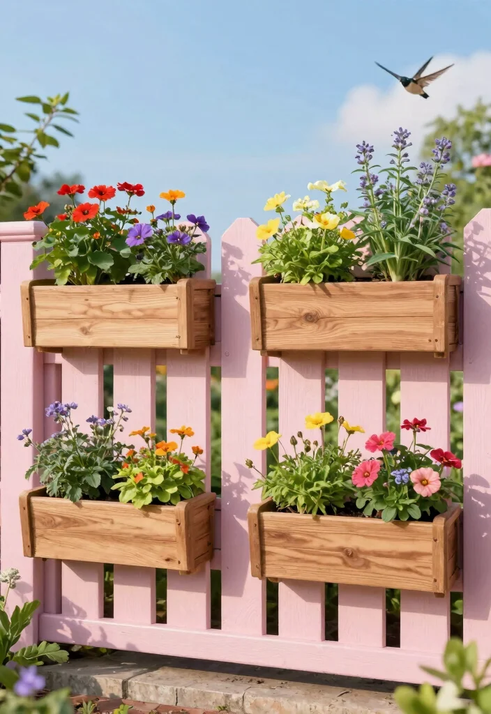 10 Pallet Fence Ideas for Affordable DIY Outdoor Projects 4. Pallet Fence with Integrated Planters 0