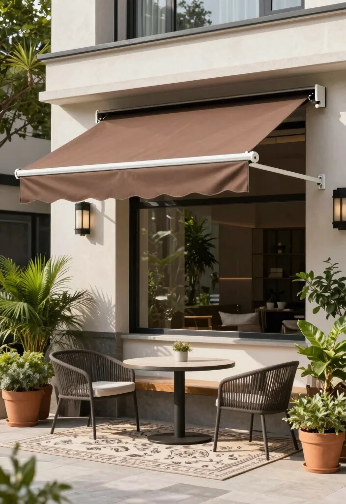 10 Patio Awning Ideas for Flexible Shade Solutions 5. Fixed Awnings for Permanent Shade 0
