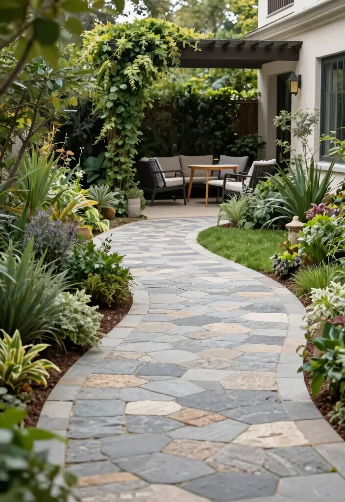 10 Patio Border Ideas for a Finished Look 5. Paver Stone Pathways 0