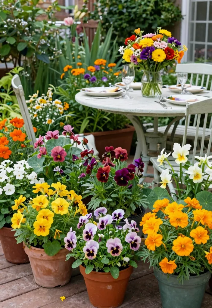 10 Patio Border Ideas for a Finished Look 8. Edible Flower Borders 0
