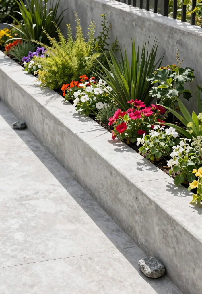 10 Patio Edging Ideas for Clean Defined Borders 1. Crisp Concrete Borders 0