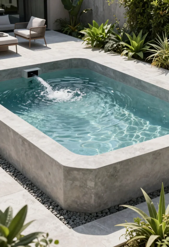 10 Patio Pond Ideas for a Unique Backyard Feature 7. Modern Ferro Cement Pond 0