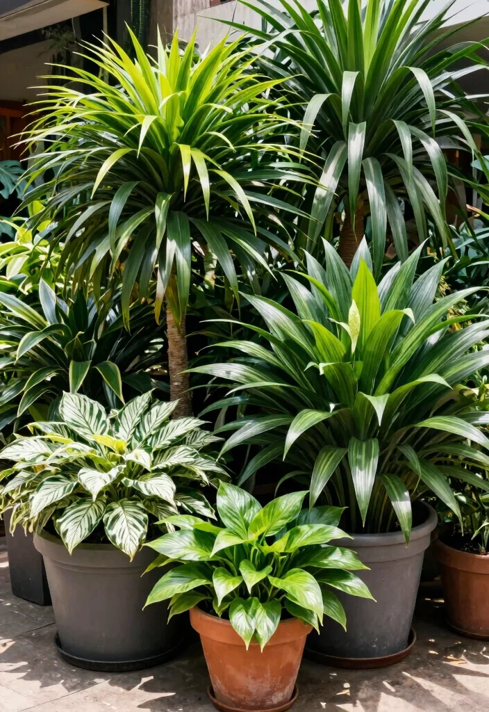 10 Planter Filler Ideas for Large Pots That Look Full 10. Mixed Foliage Fusion 0