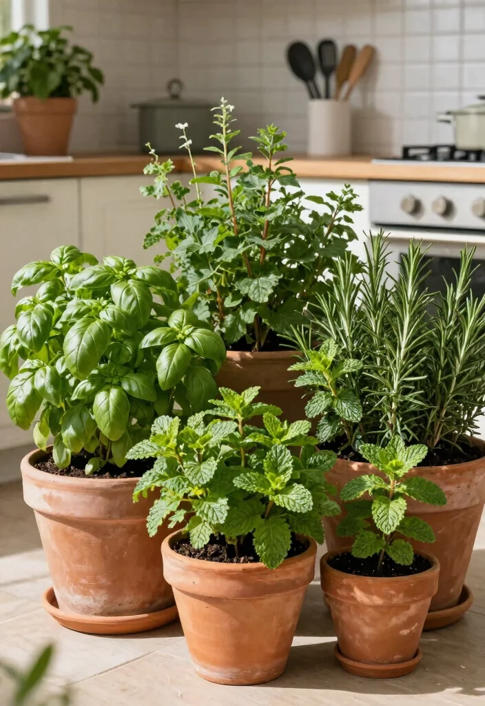 10 Planter Filler Ideas for Large Pots That Look Full 2. Herb Haven 0