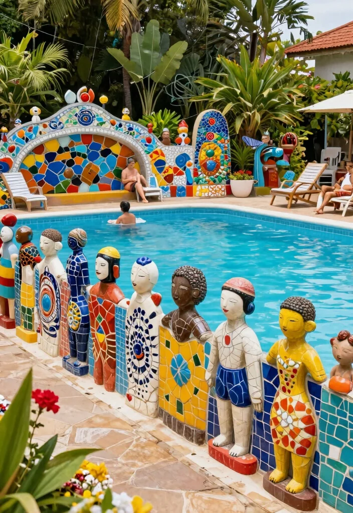 10 Pool Fence Ideas That Are Safe and Visually Appealing 50 10 Pool Fence Ideas That Are Safe and Visually Appealing 10. Artistic Fencing Statement Piece 0