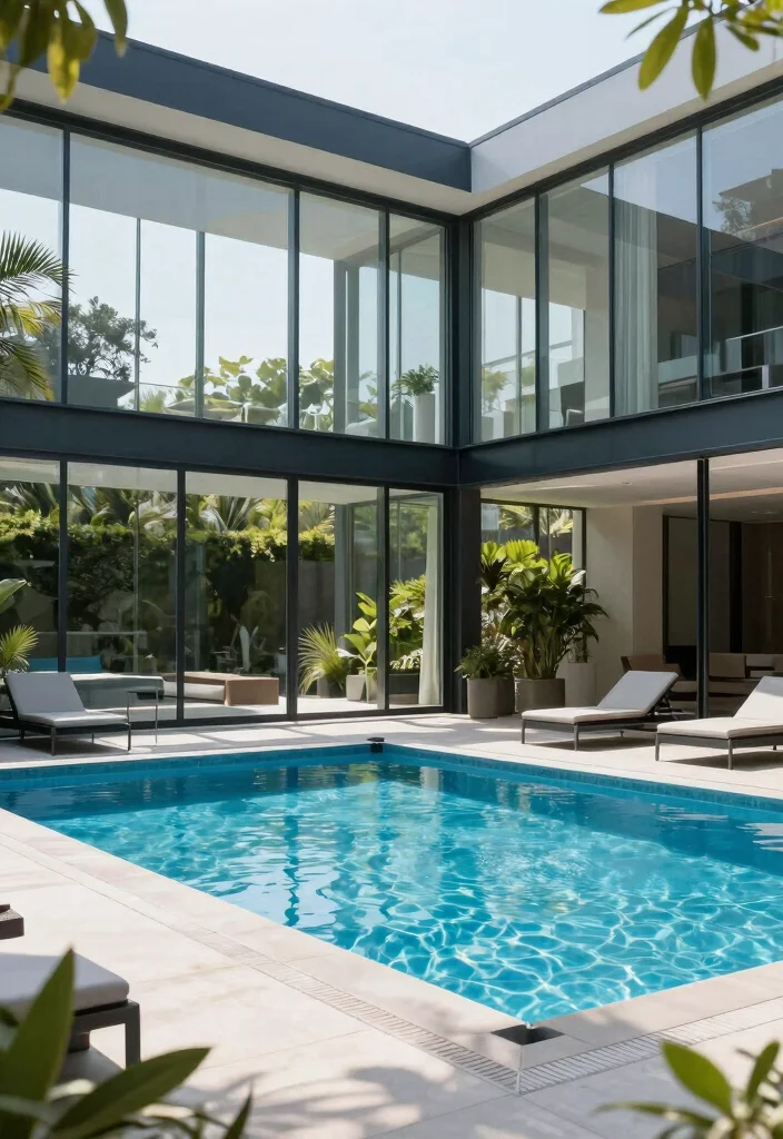 10 Pool Fence Ideas That Are Safe and Visually Appealing 13 10 Pool Fence Ideas That Are Safe and Visually Appealing 3. Glass Pool Fencing A Modern Touch 0