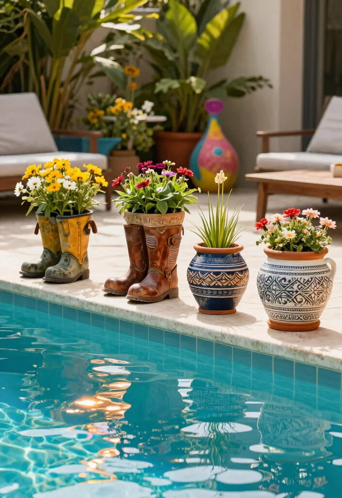 10 Pool Planter Ideas to Soften Hardscape Areas 10. Unique Planter Designs for Personalization 0