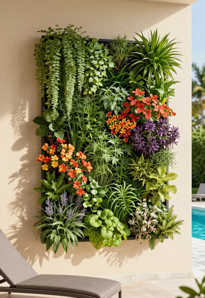 10 Pool Planter Ideas to Soften Hardscape Areas 2. Vertical Gardens for Space Saving Solutions 0