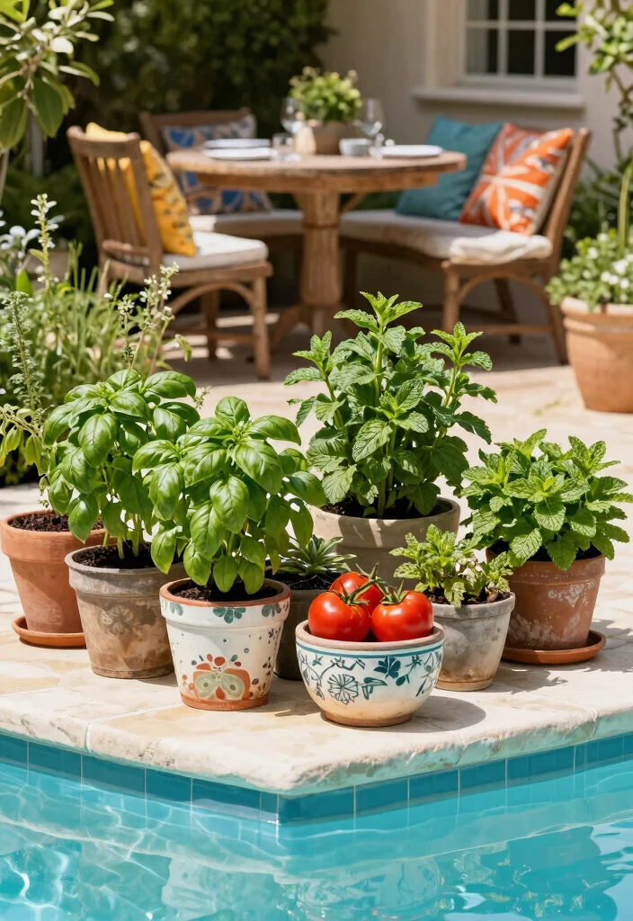 10 Pool Planter Ideas to Soften Hardscape Areas 8. Edible Gardens for Culinary Delights 0
