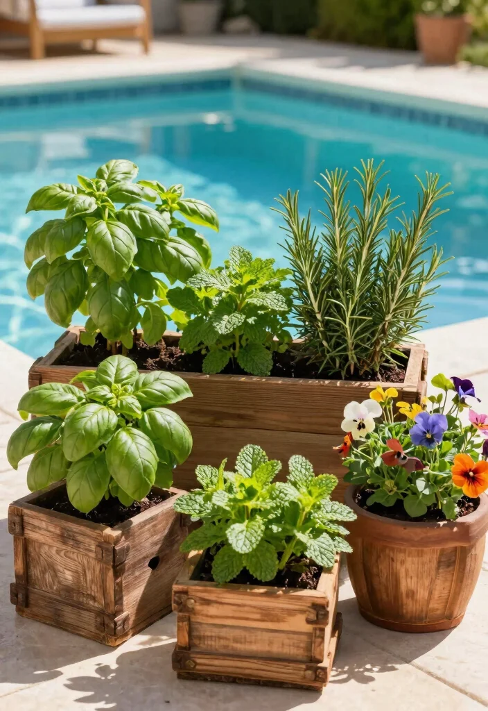 10 Poolside Planter Ideas for a Resort Style Look 7. Edible Plant Planters 0