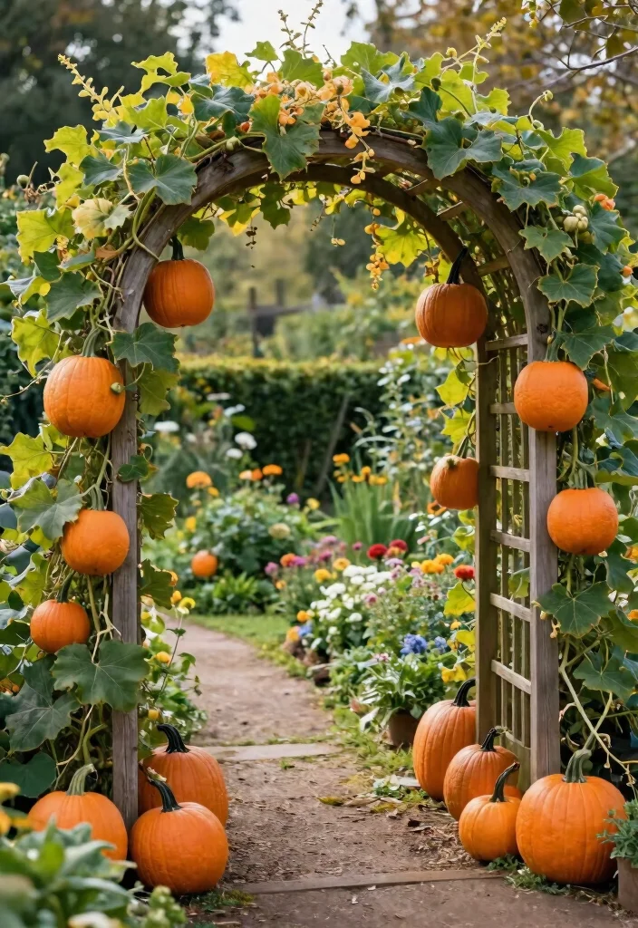10 Pumpkin Trellis Ideas for Space Saving Vegetable Growing 25 10 Pumpkin Trellis Ideas for Space Saving Vegetable Growing 5. Archway Trellis for a Grand Entrance 0