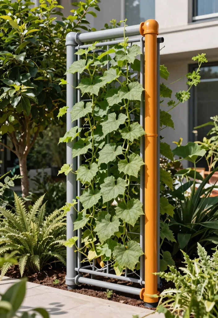 10 Pumpkin Trellis Ideas for Space Saving Vegetable Growing 36 10 Pumpkin Trellis Ideas for Space Saving Vegetable Growing 6. Vertical Pipe Trellis for Urban Spaces 0
