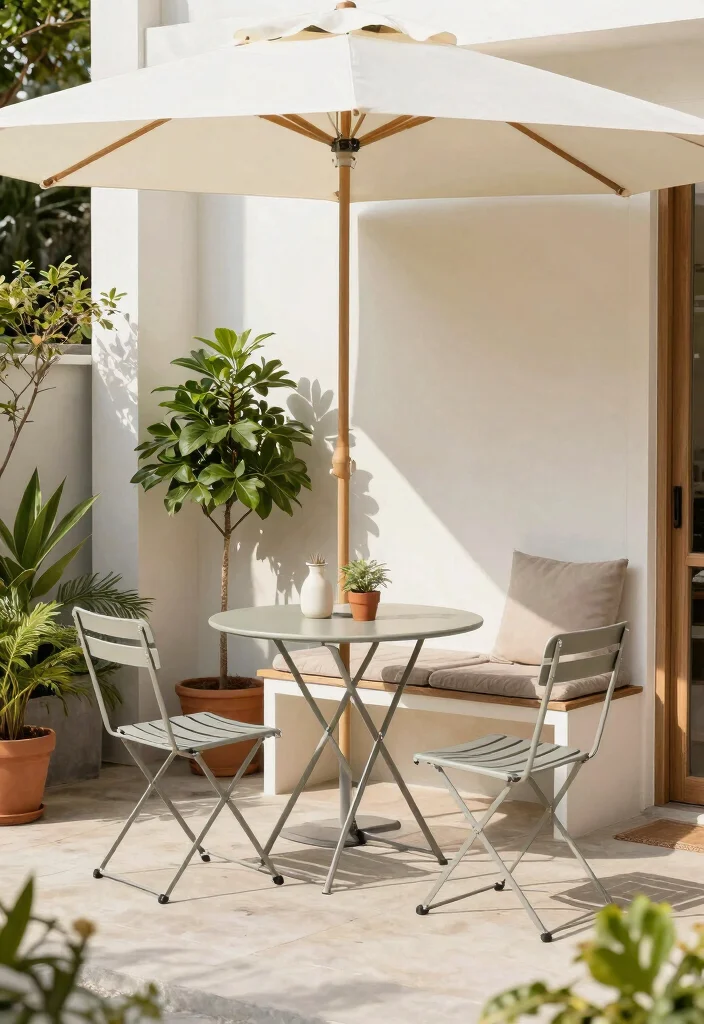 10 Small Apartment Patio Ideas That Maximize Space 2. Opt for Space Saving Patio Furniture 0