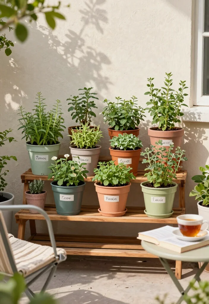10 Small Apartment Patio Ideas That Maximize Space 4. Incorporate a Mini Herb Garden 0
