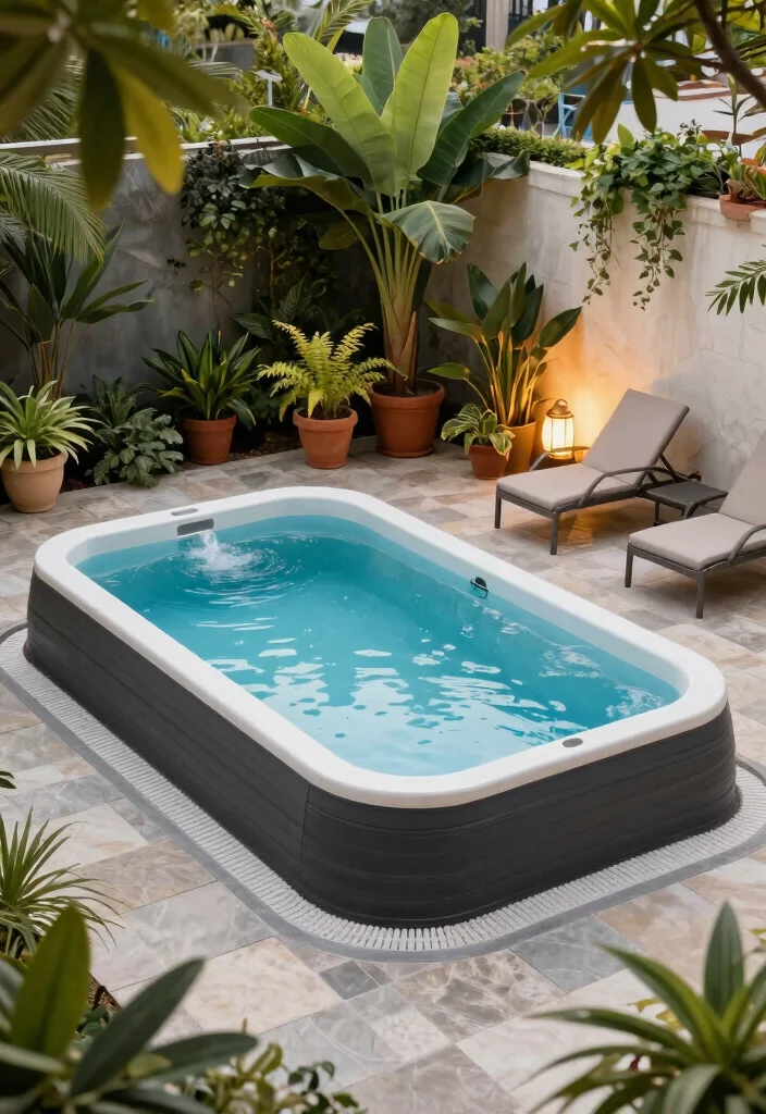 10 Small Backyard Pool Ideas That Save Space 2. Swim Spas 0