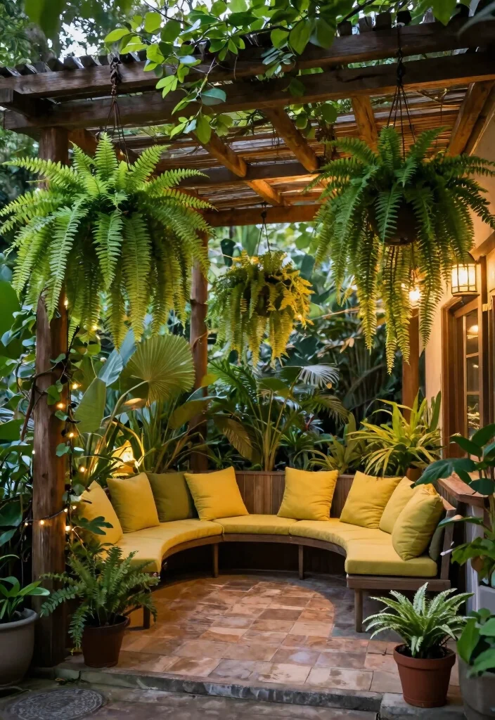10 Small Covered Patio Ideas for Shade and Comfort 1. Lush Greenery Overhead 0