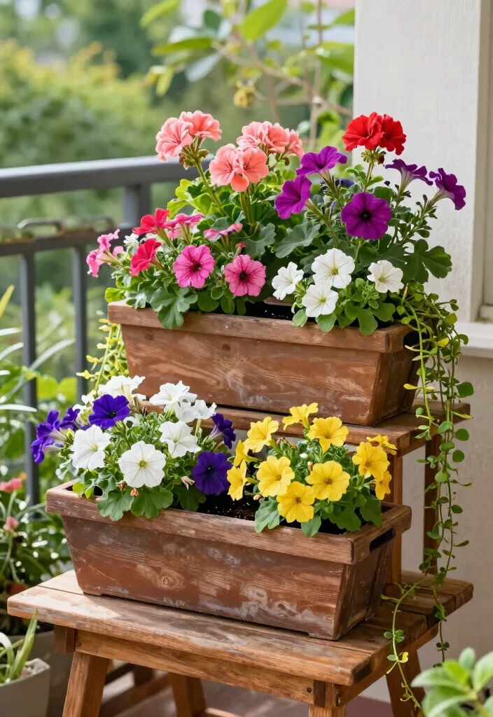 10 Spring Planter Ideas for Fresh Seasonal Color 1. Flower Power in a Tiered Planter 0