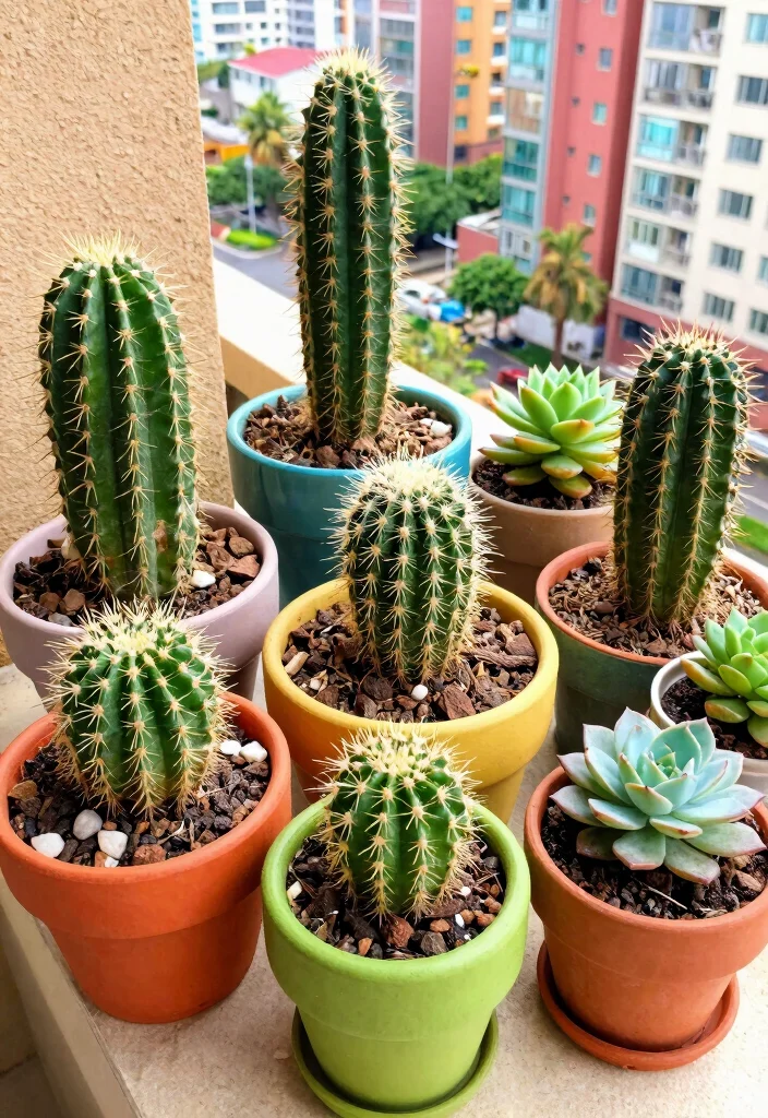 10 Spring Planter Ideas for Fresh Seasonal Color 5. Colorful Cacti and Succulent Mix 0