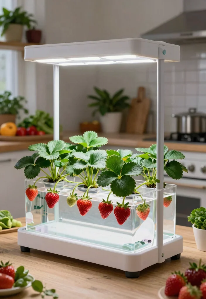 10 Strawberry Planter Ideas for Small Space Growing 10. Indoor Hydroponic Strawberry Garden 0