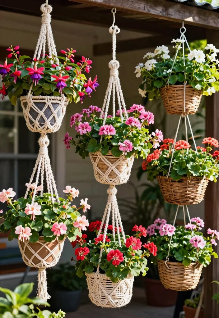 10 Summer Planter Ideas for Bright Outdoor Spaces 37 10 Summer Planter Ideas for Bright Outdoor Spaces 7. Hanging Planters Galore 0