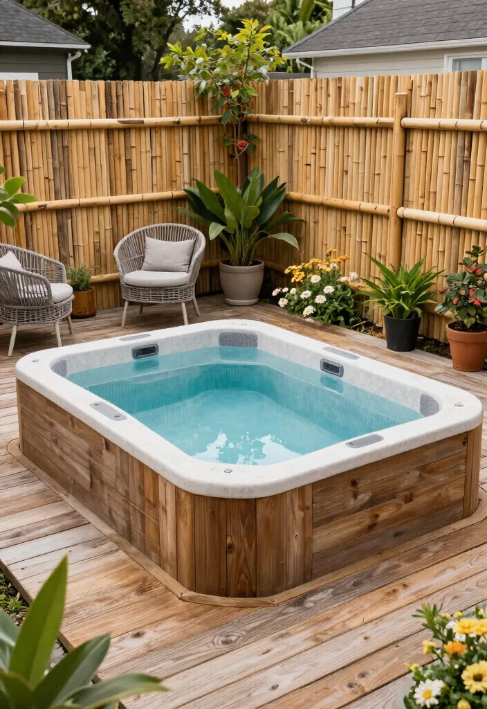 10 Swim Spa Backyard Ideas for Year Round Relaxation 3. Eco Friendly Materials 0