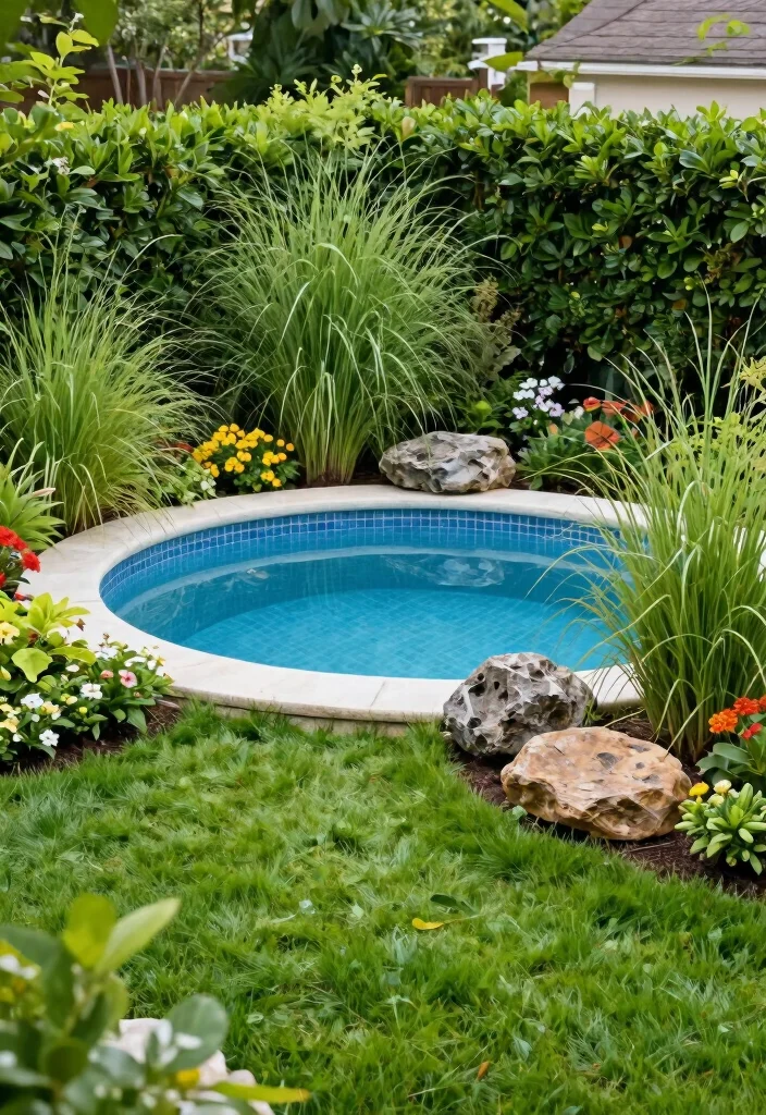 10 Swim Spa Backyard Ideas for Year Round Relaxation 4. Surrounding Greenery Landscaping 0